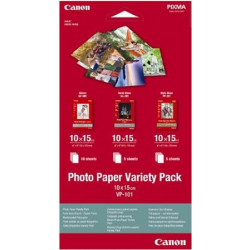 Canon Photo Paper Variety Pack VP-101, 5x PP201, 5x SG201, 10x...