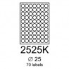 etikety RAYFILM 25mm kruh univerzálne biele R01002525KA (100 list./A4) R0100.2525KA