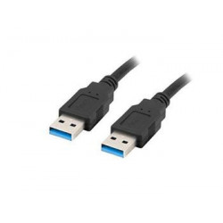 LANBERG USB-A M / M 3.0 kabel 0,5m, černý  CA-USBA-30CU-0005-BK