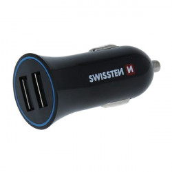 SWISSTEN CAR CHARGER 2,4A POWER WITH 2x USB + CABLE USB-C 20110908