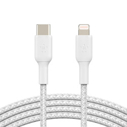 Belkin kábel Boost Charge Braided USB-C to Lightning 1m - White...