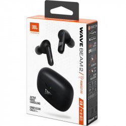 JBL Wave Beam 2, Bluetooth slúchadlá, čierne JBLWBEAM2BLK