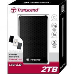 Transcend StoreJet 25A3 2TB USB 2.0/3.0 2,5' HDD antishock / fast...