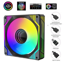 1stCOOL AURA EVO Mirror ARGB PWM ventilátor 12cm čierny...