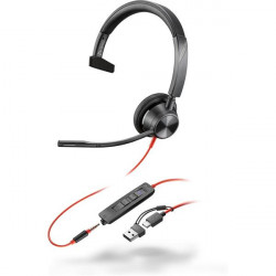 Monofónna náhlavná súprava Poly Blackwire 3315 MS USB-C/A + 3,5 mm...