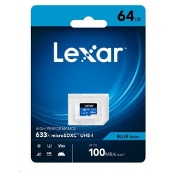 64GB Lexar® High-Performance 633x microSDXC™ UHS-I, up to 100MB/s...