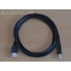 Komunikačný kábel USB A-B 1,8m čierny