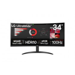 LG 34WR50QK-B 34"W VA LED 3440x1440 5M:1 5ms 300cd DP HDMI 100Hz...