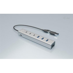 i-tec USB-C/USB-A Charging Metal HUB 7 Port (3x USB-C, 4x USB-A)...