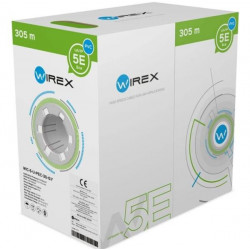 WIREX Instalační kabel CAT5E U/UTP PVC / ECA 305m box šedý...