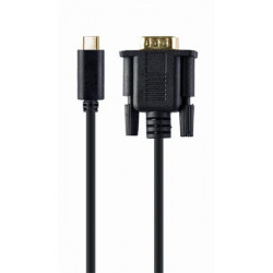 Gembird kábel USB-C (M) na VGA (M), 2 m, blister, čierny A-CM-VGAM-01