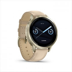 Garmin VENU 4 - 41mm, Beige/ Lunar Gold + Leather 010-03013-03
