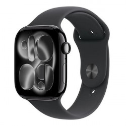 Apple Watch Series 11 GPS 46mm Jet Black Aluminium Case with Black...