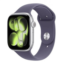 Apple Watch Series 11 GPS 46mm Silver Aluminium Case with Purple...