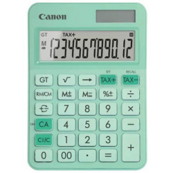 stolová kalkulačka CANON LS-125KB zelená, 12 miest, solárne...