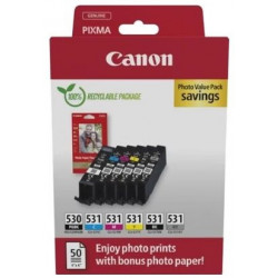 kazeta CANON PGI-530PGBK + CLI-531 BK/C/M/Y/GY PACK PIXMA...