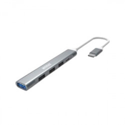 USB hub 5-portový, Marvo UH-008, USB 3.0 typ C, šedý UH008