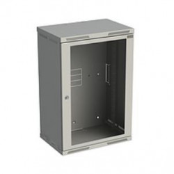 Rozvádzač nástenný SENSA 18U 400mm, dvere sklo, RAL 7035,...