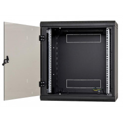 Nástenný rack jednodielny 12U (š)600x(h)595 perforované dvere...