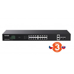 Tenda TEG1120P-16-250W PoE+ Gigabit switch 16x 1Gb/s PoE+...