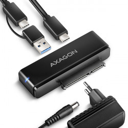 AXAGON ADSA-FPX, USB-C 10Gbps - SATA 6G, 2.5 "/3.5" SSD / HDD FAST...