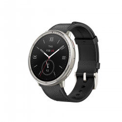 Amazfit Active 2 Round NFC/Silver/Elegant Band/Black Leather 10589