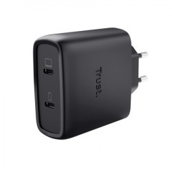 TRUST MAXO 65W 2P USB-C GAN CHARGER BLK 25525