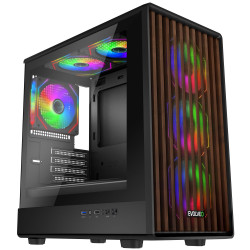 EVOLVEO Panthera, mATX/6x ARGB 120/drevo+sklo PANTHERA-BK-6