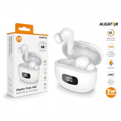 Slúchadlá ALIGATOR PODS ANC TWS08, biela TWS08WT