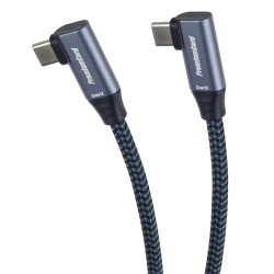 PremiumCord USB-C 2x zahnutý kabel ( USB 3.2 GEN 2x2, 5A, 100W,...