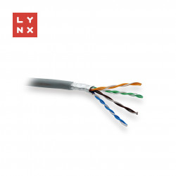 LYNX FTP kabel, Cat5e, LSZH, 0,5mm, celoměděný, vnitřní, šedý, box...