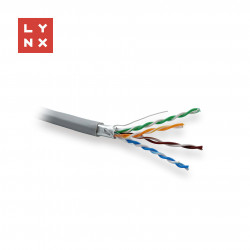 LYNX FTP kabel Cat5e, PVC, 0,5mm, celoměděný, vnitřní, šedý, box...