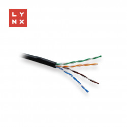 LYNX UTP kabel Cat5e, PE (Fca), celoměděný, venkovní, černý, box...