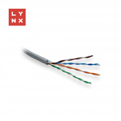 LYNX UTP kabel Cat5e, PVC (Eca), celoměděný, vnitřní , šedý, box...