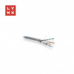 LYNX SFTP kabel, Cat6a, LSZH, celoměděný, vnitřní, šedý, cívka 500m...