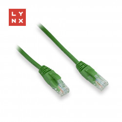 LYNX UTP patch kabel Cat5e, PVC, CCA, 0,1m, zelený (balení obsahuje...