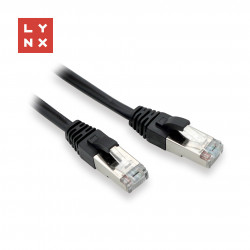 LYNX FTP patch kabel Cat5e PVC, CCA, 15m, černý LX-FTP5E-150-BLACK