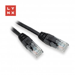 LYNX UTP patch kabel Cat5e, PVC, CCA, 0,5m, černý (balení obsahuje...