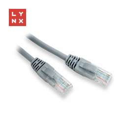 LYNX UTP patch kabel Cat5e, PVC, CCA, 1m, šedý (balení obsahuje...