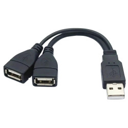PREMIUMCORD Nabíjecí kabel USB 2.0, 15cm, černá ku2y03