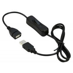 PREMIUMCORD Prodlužovací kabel USB 2.0 s vypínačem, 1m, černá kupaasw1