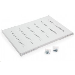TRITON Regál s perforáciou 19", 1U/550 mm, nosnosť 150 kg, sivý...