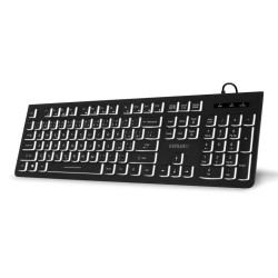 EVOLVEO Klávesnice K1010, Tichá, Drátová USB, Podsvícení, CZ+SK,...