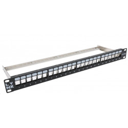 LYNX Patch panel, 19', 24 portů, 1U, Cat5e/6/6A/7, neosazený,...