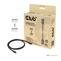 Club3D Kabel USB4 v2 Typ-C, 80Gbps, Certifikovaný kabel, 4K540Hz,...