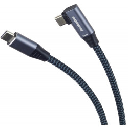 PREMIUMCORD USB-C zahnutý kabel (USB 3.2 Gen2x2, 5A, 100W,...