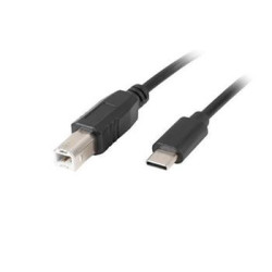 LANBERG USB-C (M) na USB-B (M) 2.0 kabel 1,8m, černý...