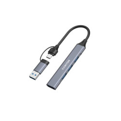 Canyon DS-02, USB-C Hub, 4 porty, 3xUSB 2.0 480Mbps, 1xUSB 3.0,...