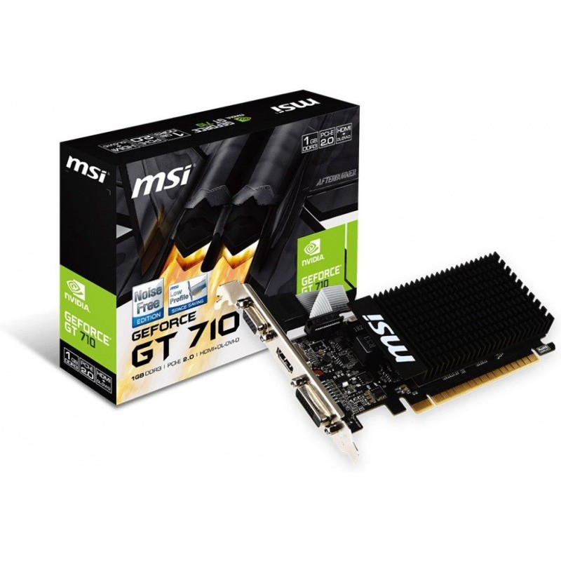 MSI GeForce GT 710, 1GB DDR3 (64 Bit), HDMI, DVI, D-Sub GT 710 1GD3H LP