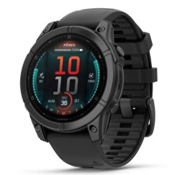 Garmin fenix E - 47mm, AMOLED, Slate Gray Steel/Black, Black band...